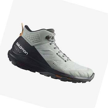 Tenis Senderismo Salomon OUTPULSE MID GORE-TEX Hombre Negros Turquesa | MX 3540EBC